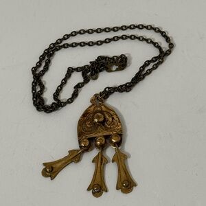 Seppo Tamminen Finland Bronze 60s 70s Scandinavian Brutalist Chain and Pendant